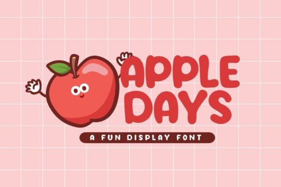 Apple Days: A Playful Display Font for Creative Projects