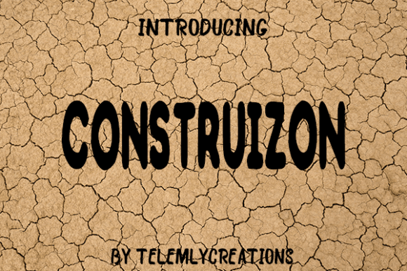 Construizon: A Cute Display Font for Digital Creativity