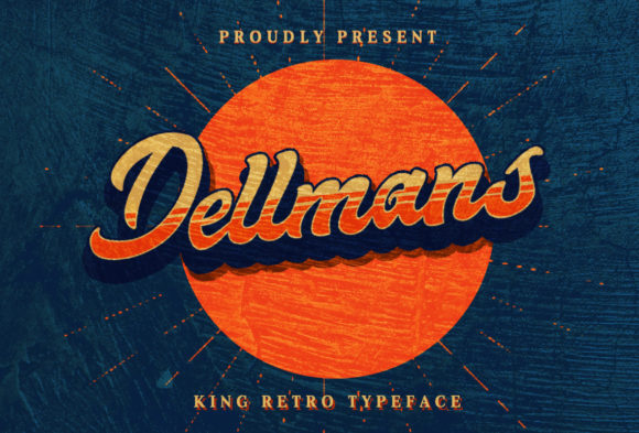 Dellmans: The Bold Retro Display Font for Handmade Creators