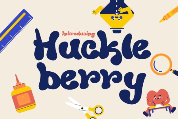 Huckleberry: A Retro Display Font for Handmade Brands
