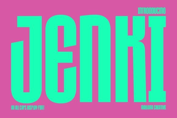 Jenki: A Playful Display Font for Bold Branding
