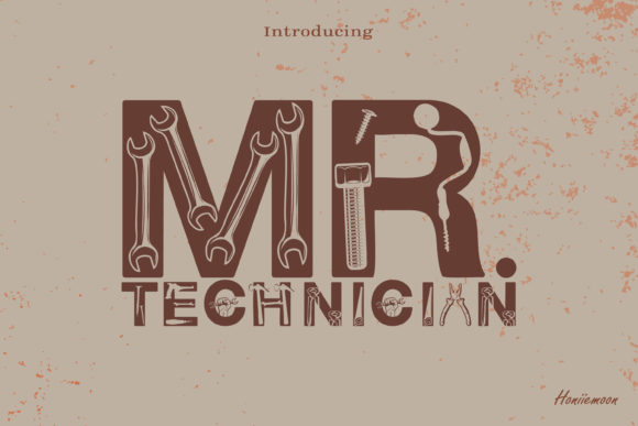 Mr Technician: A Bold Display Font for Modern Makers