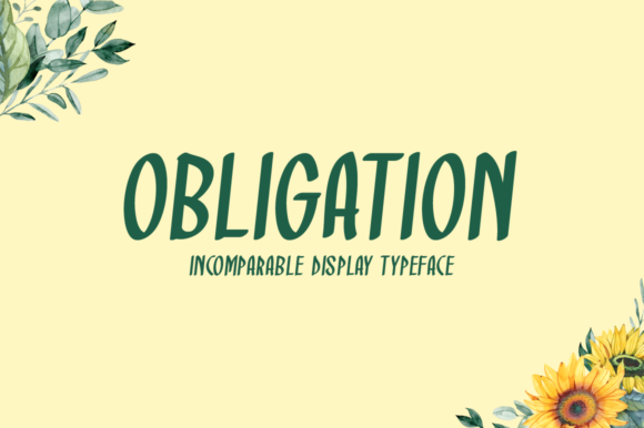 Obligation: A Cute and Casual Display Font for Your Next Project