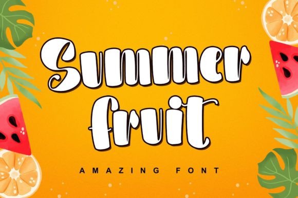 Summer Fruit Font for Fresh Branding and Playful Design