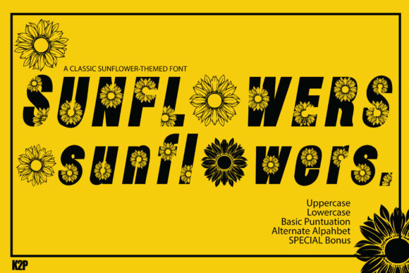 Sunflowers: The Perfect Display Font for Handmade Crafts