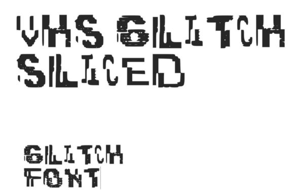 VHS Glitch 3 Sliced: A Dynamic Display Font for Modern Editorial Design