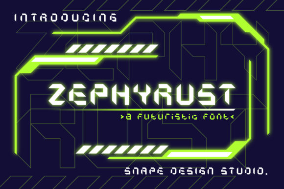 Zephyrust: A Modern Futuristic Display Font for Digital Brands